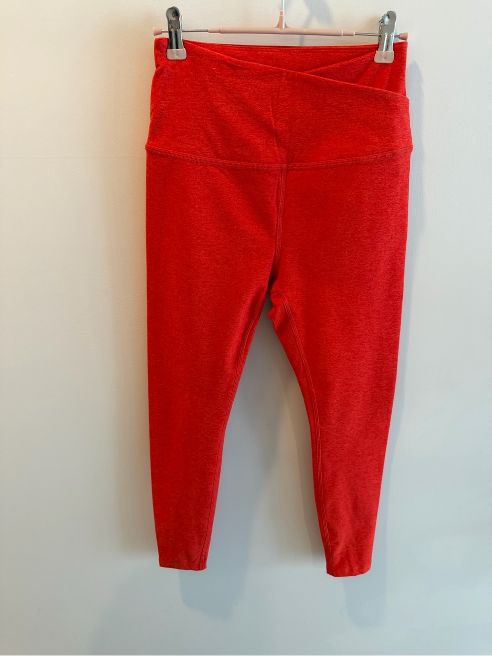 Beyond Yoga Capri Legging in Vibrant Persimmon with Bifold Waist - Size M